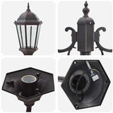 Garden Light Post Bronze Aluminium, Glass