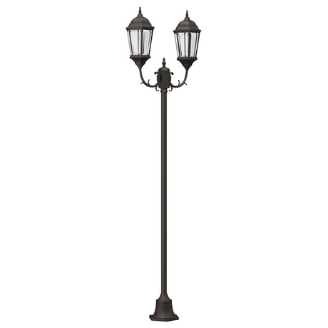Garden Light Post Bronze Aluminium, Glass
