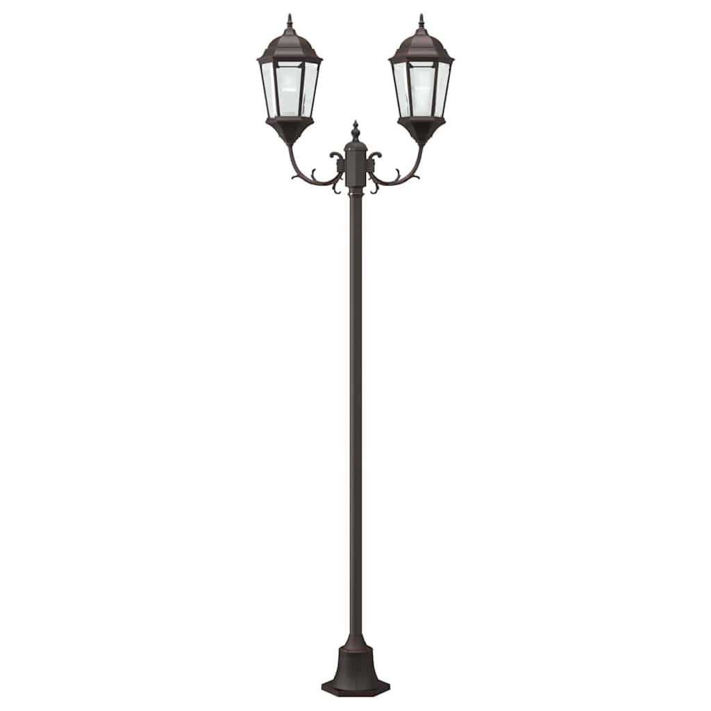 Garden Light Post Bronze Aluminium, Glass