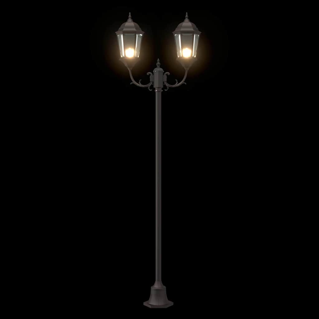 Garden Light Post Bronze Aluminium, Glass