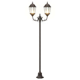 Garden Light Post Bronze Aluminium, Glass