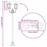 Garden Light Post Bronze Aluminium, Glass