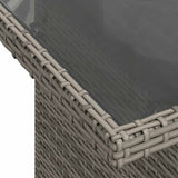 6 Piece Garden Sofa Set with Cushions Grey Poly Rattan Acacia