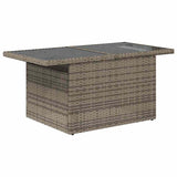 9 Piece Garden Sofa Set with Cushions Grey Poly Rattan Acacia