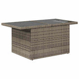 11 Piece Garden Sofa Set with Cushions Grey Poly Rattan Acacia