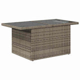 11 Piece Garden Sofa Set with Cushions Grey Poly Rattan Acacia