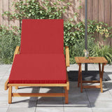Sun Lounger Reclining Red 200 x 67 x 84cm Solid Acacia wood
