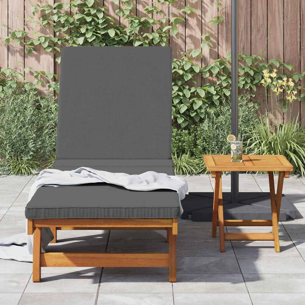 Sun Lounger Reclining Brown 63 x 199 x 85cm Solid Acacia wood