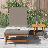 Sun Lounger Reclining Brown 63 x 199 x 85cm Solid Acacia wood