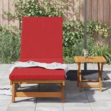 Sun Lounger Reclining Brown 63 x 199 x 85cm Solid Acacia wood