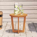 Garden Side Table Round Ø40x40 cm Solid Wood Acacia