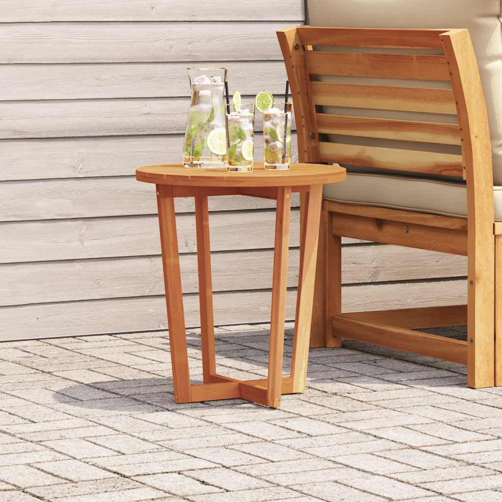 Garden Side Table Round Ø55x60 cm Solid Wood Acacia
