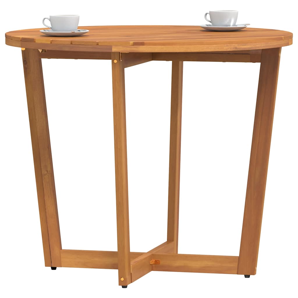 Garden Dining Table Round Ø90x75 cm Solid Wood Acacia