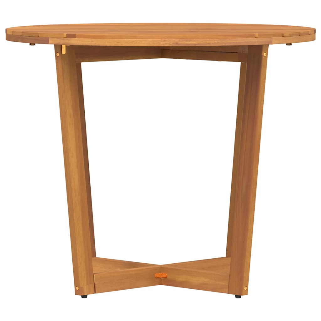 Garden Dining Table Round Ø90x75 cm Solid Wood Acacia