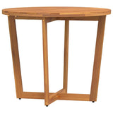 Garden Dining Table Round Ø90x75 cm Solid Wood Acacia