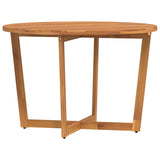 Garden Dining Table Round Ø110x75 cm Solid Wood Acacia