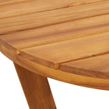 Garden Dining Table Round Ø110x75 cm Solid Wood Acacia