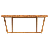 Garden Dining Table Oval 200x90x75 cm Solid Wood Acacia