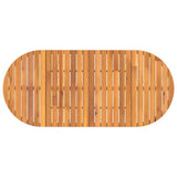 Garden Dining Table Oval 200x90x75 cm Solid Wood Acacia