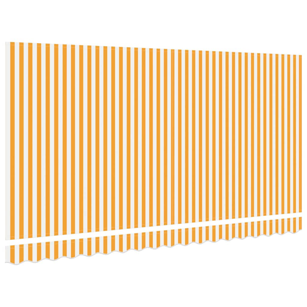 Awning Replacement Fabric Yellow and white 400 x 200 cm Canvas