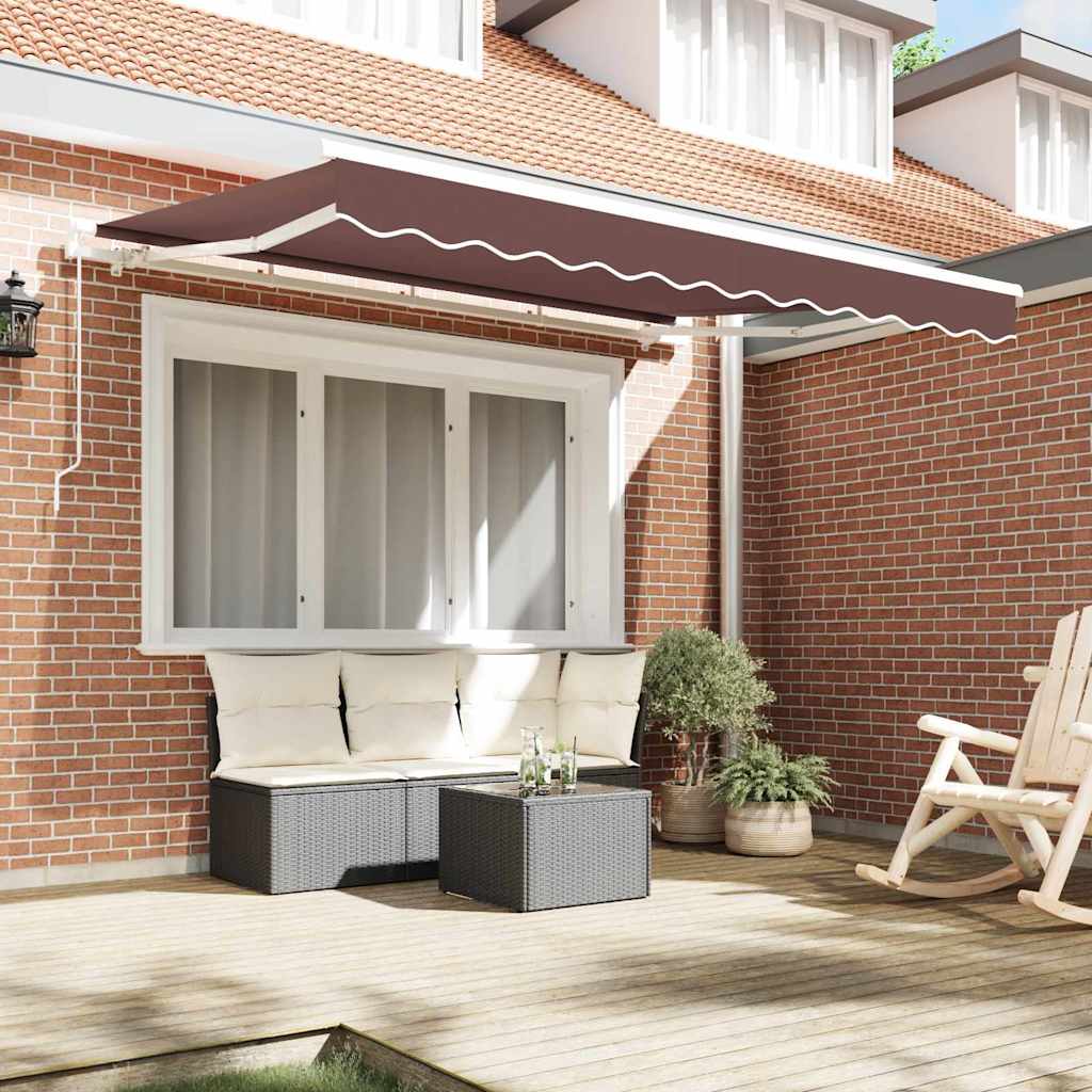 Awning Replacement Fabric Brown 350 x 200 cm Canvas