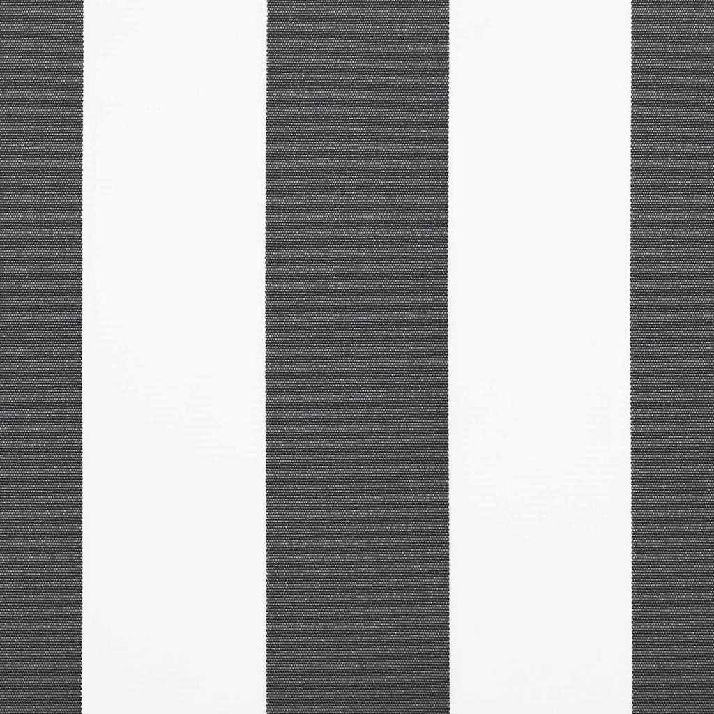 Awning Replacement Fabric Anthracite and White 280 x 195 cm