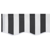 Awning Replacement Fabric Anthracite and white 350 x 200 cm