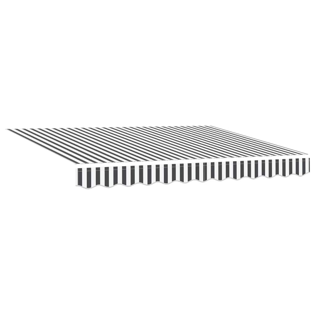 Awning Replacement Fabric Anthracite and white 350 x 200 cm