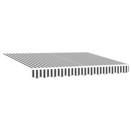 Awning Replacement Fabric Anthracite and white 350 x 200 cm