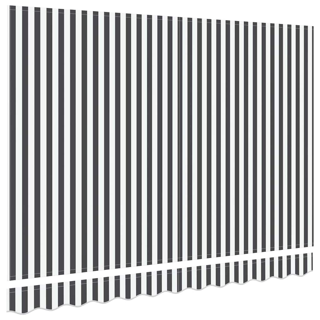 Awning Replacement Fabric Anthracite and white 350 x 200 cm