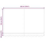 Awning Replacement Fabric Anthracite and white 350 x 200 cm