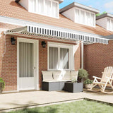 Awning Replacement Fabric Anthracite and white 400 x 200 cm