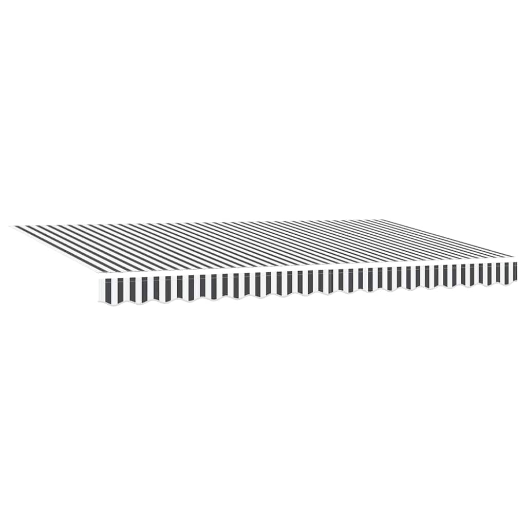Awning Replacement Fabric Anthracite and white 400 x 200 cm