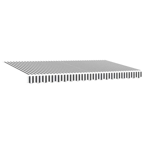 Awning Replacement Fabric Anthracite and white 400 x 200 cm