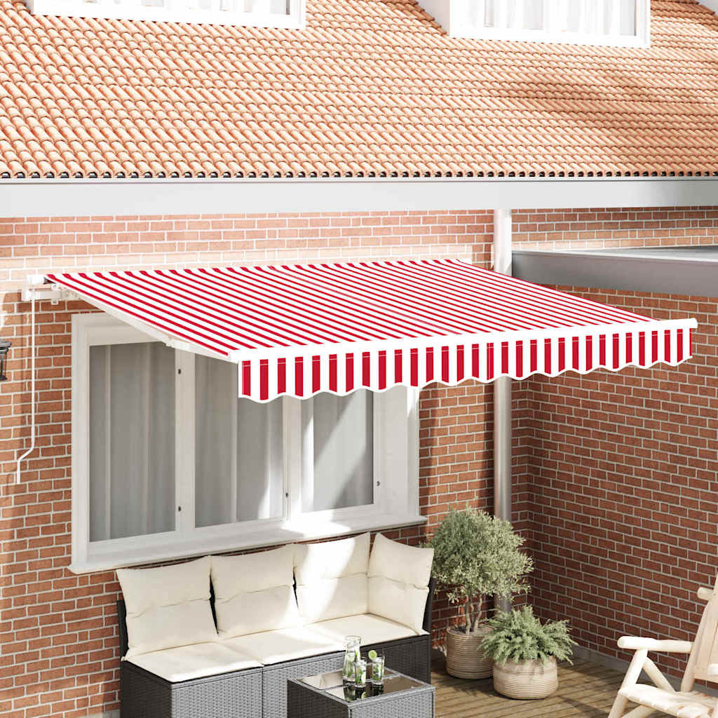 Awning Replacement Fabric Red and white 350 x 200 cm Canvas