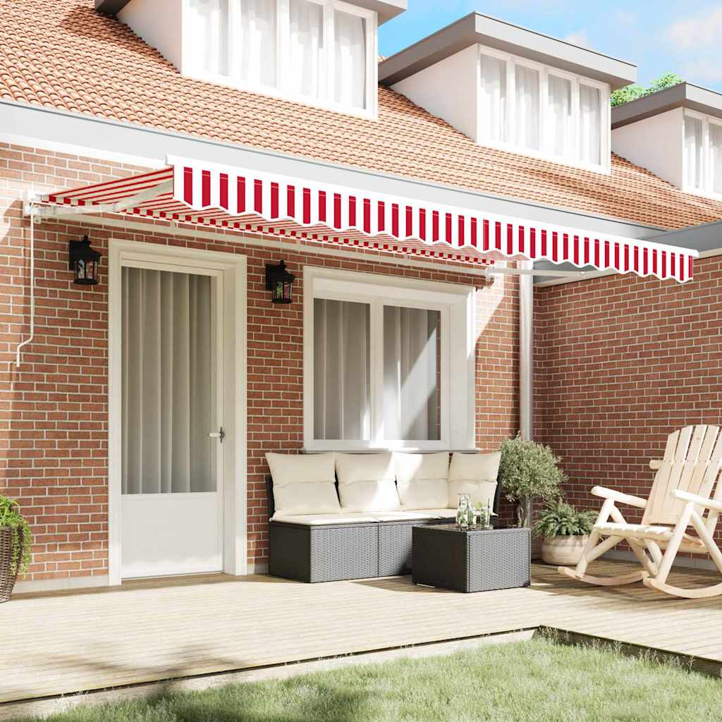 Awning Replacement Fabric Red and white 400 x 200 cm Canvas