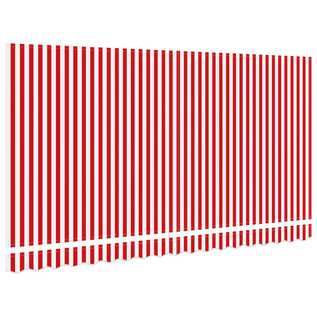 Awning Replacement Fabric Red and white 400 x 200 cm Canvas
