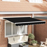 Awning Replacement Fabric Black 350 x 200 cm Canvas