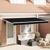 Awning Replacement Fabric Black 400 x 200 cm Canvas