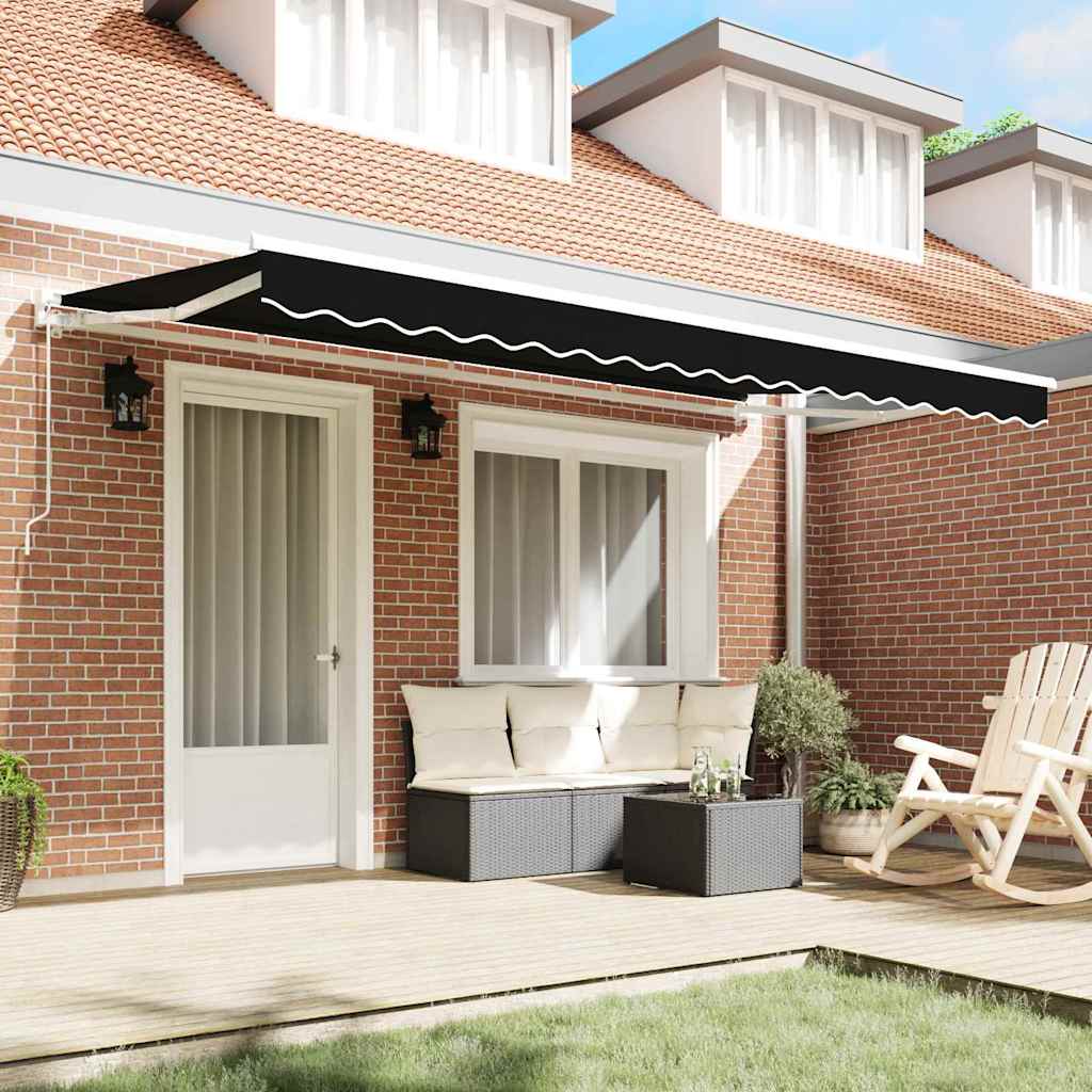 Awning Replacement Fabric Black 400 x 200 cm Canvas