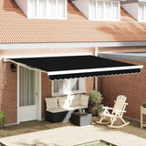 Awning Replacement Fabric Black 400 x 300 cm Canvas