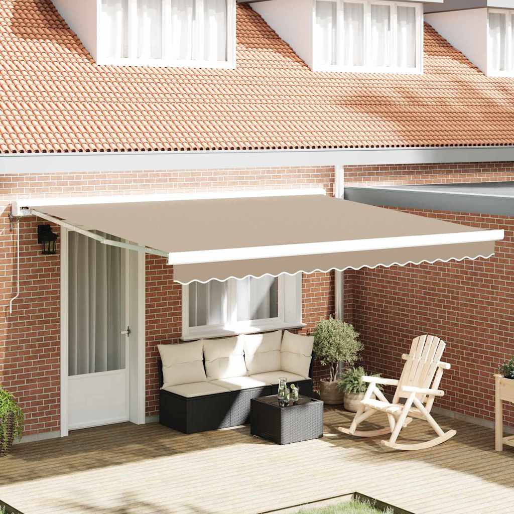 Awning Replacement Fabric Beige 400 x 300 cm Canvas