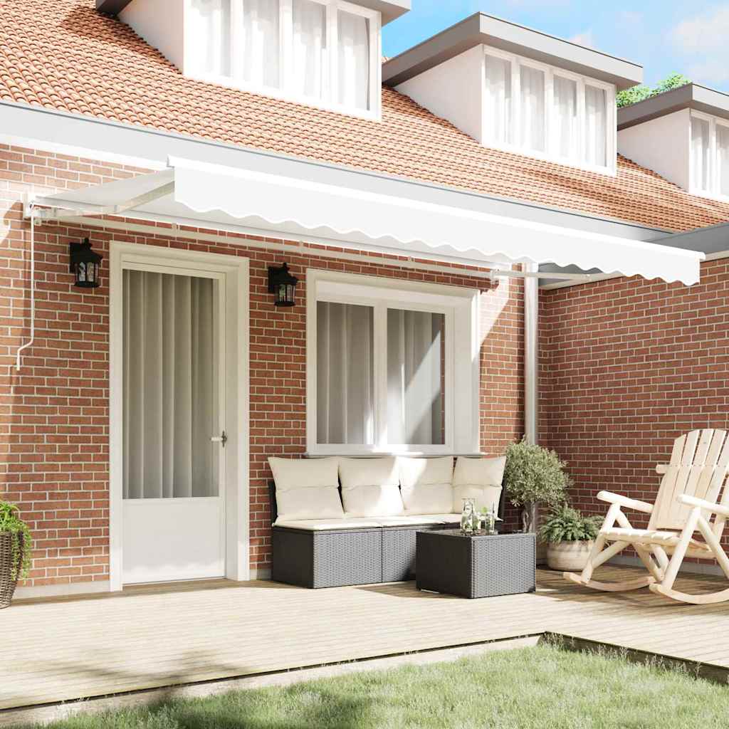 Awning Replacement Fabric White 400 x 200 cm Canvas