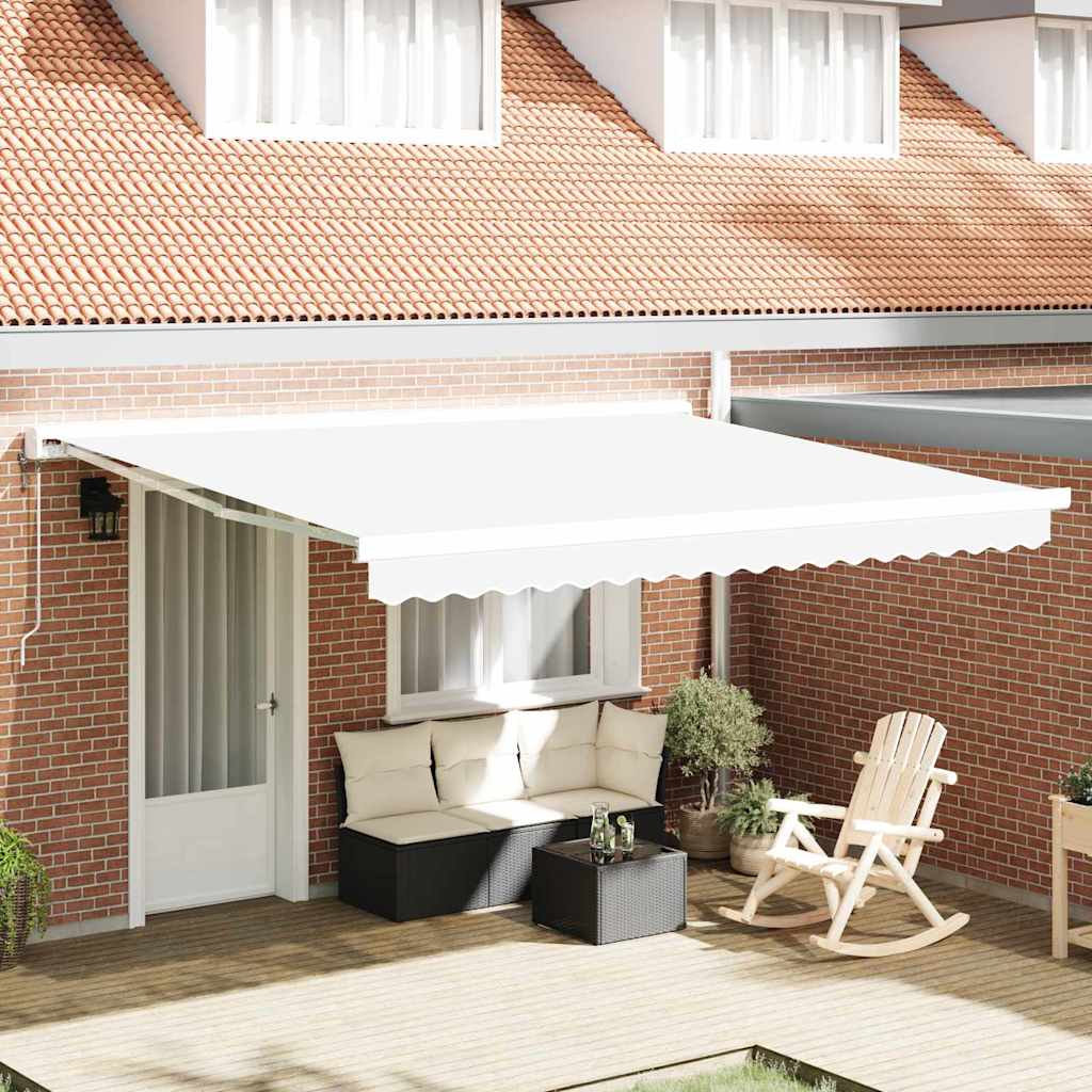 Awning Replacement Fabric White 400 x 300 cm Canvas