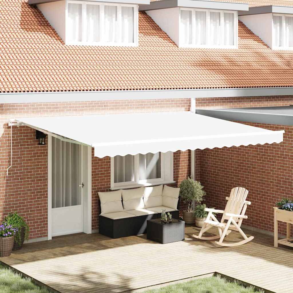 Awning Replacement Fabric White 450 x 350 cm Canvas