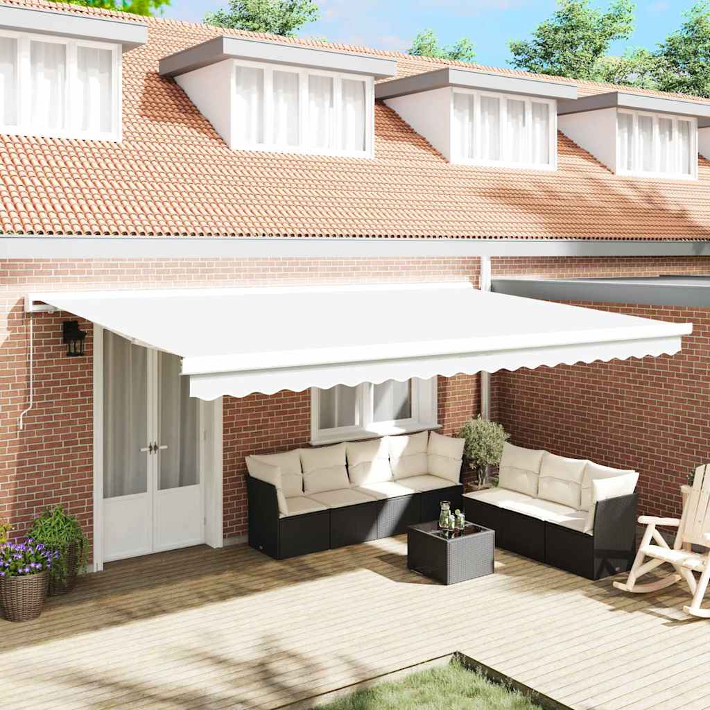 Awning Replacement Fabric White 500 x 350 cm Canvas