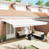 Awning Replacement Fabric White 500 x 350 cm Canvas