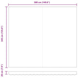 Awning Replacement Fabric Light grey 400 x 350 cm Canvas