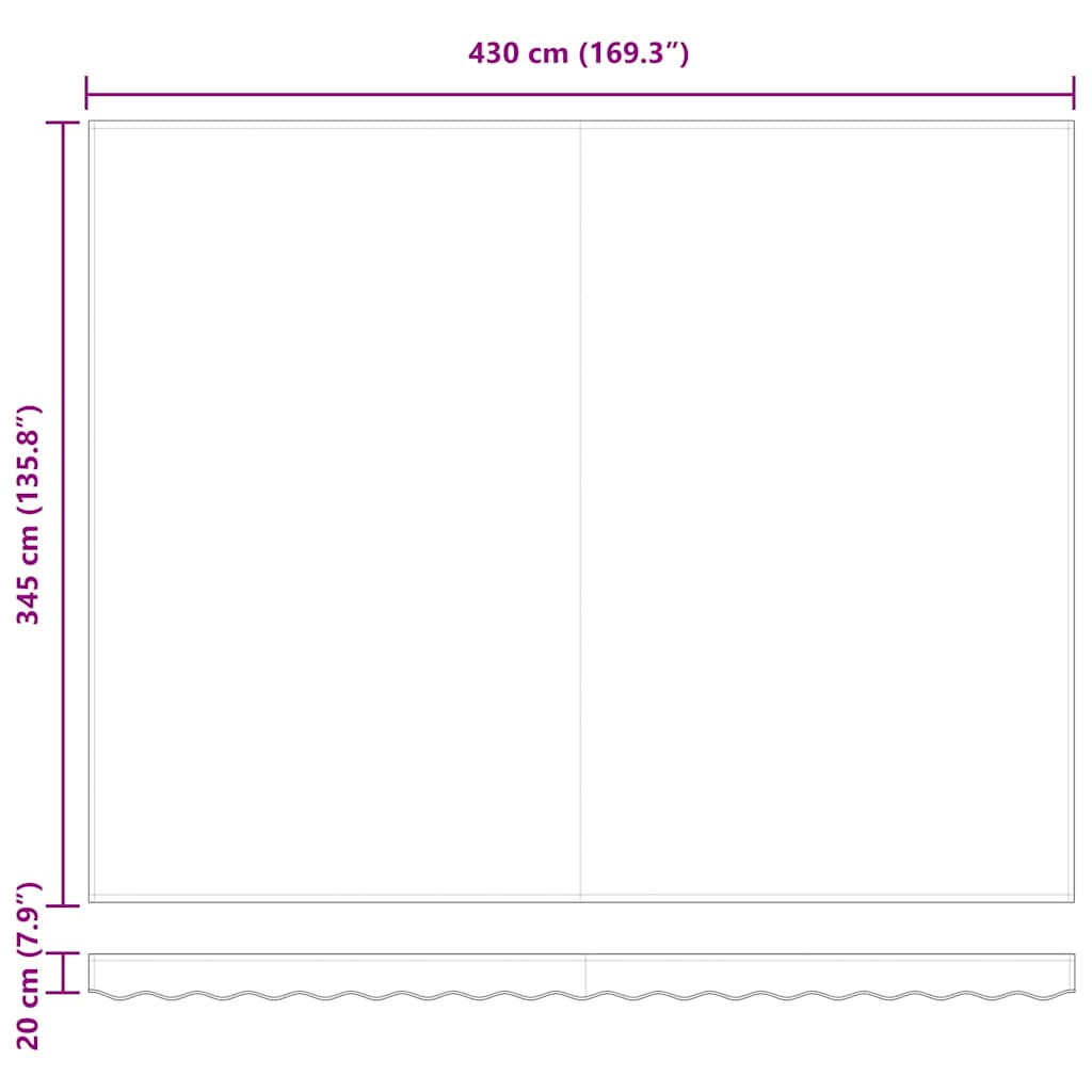 Awning Replacement Fabric Red 450 x 350 cm Canvas