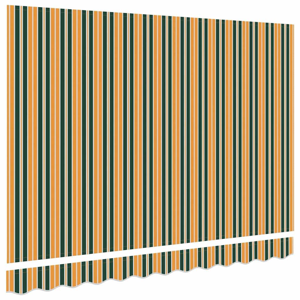 Awning Replacement Fabric Green and yellow 350 x 250 cm Canvas